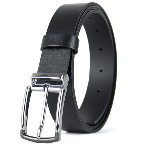 Kožený opasok s dierkami, 3.3cm, SILVERLINE