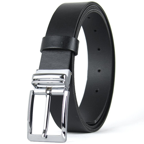 Kožený opasok s dierkami, 3.3cm, OBSIDIAN
