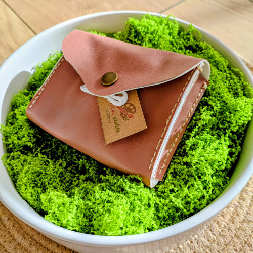 Elegantka - Ekokůže peněženka koňaková hnědá