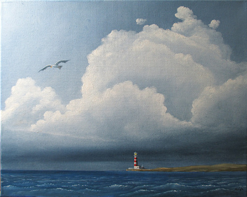 Maják-olej-plátno-50x40