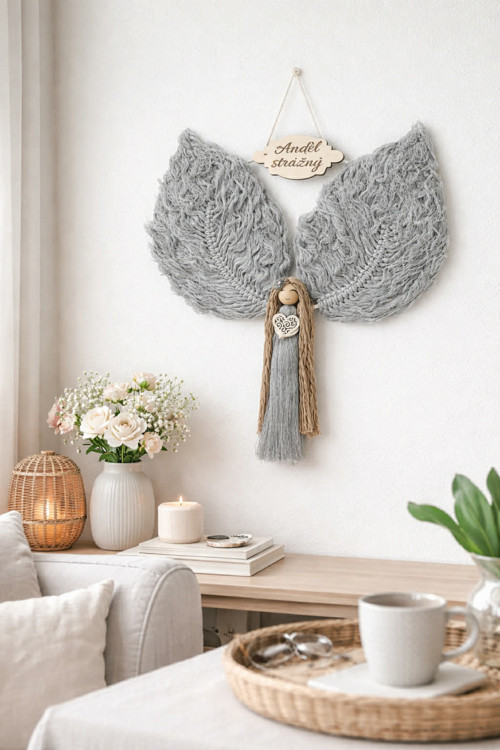 Boho macrame anděl