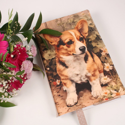Obal na knihu nastavitelný - Štěně Welsh Corgi