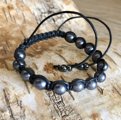 Černý Shamballa Náramek
