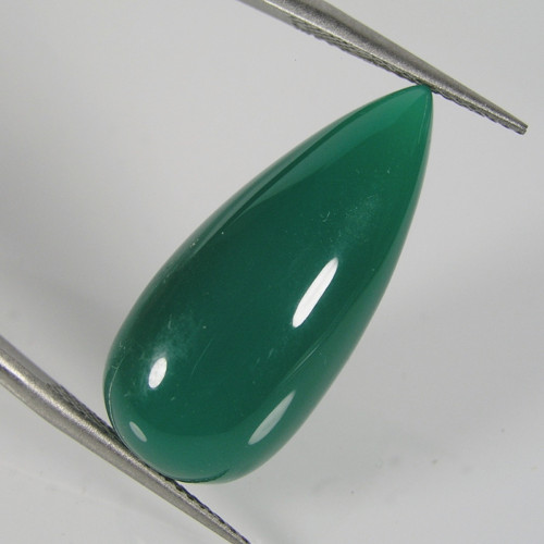 Zelený chalcedon-achát, přírodní barva!, 27x12 mm