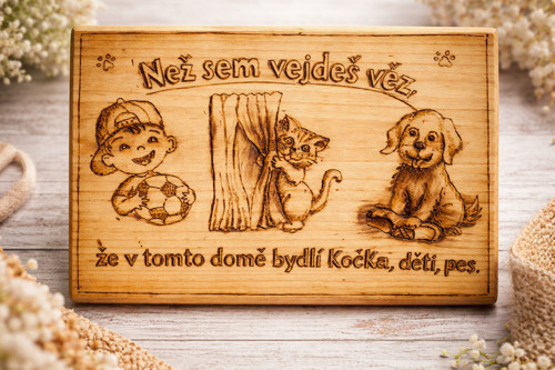 Dřevěná cedulka