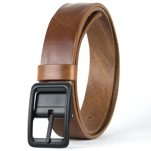 Kožený opasok s dierkami, 3.3cm,BLACKFOR, 3D dezén