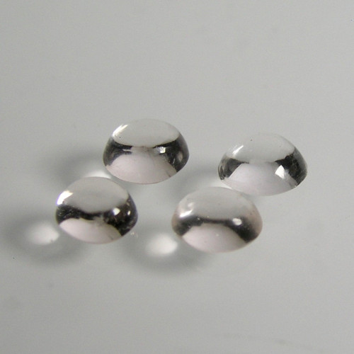Morganit, sada kabošonů, 1,24ct./4 ks., 4,2-4,6 mm