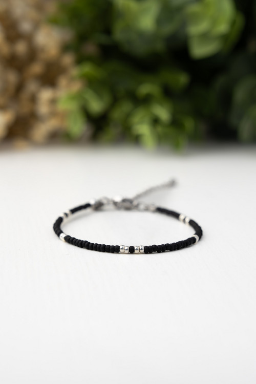 Náramek "Black Silver" - Miyuki