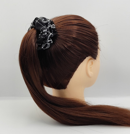 Scrunchie gumička černo bílá S — foto 1