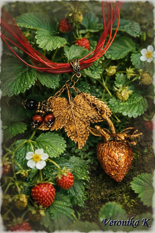 Měděný náhrdelník - jahůdka — foto 1