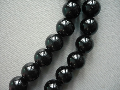 Vrtané kuličky 10 mm - onyx, 1 ks — foto 1