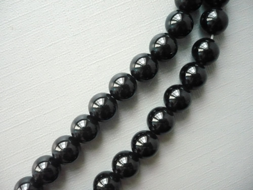 Vrtané kuličky 8 mm - onyx, 2 ks — foto 1