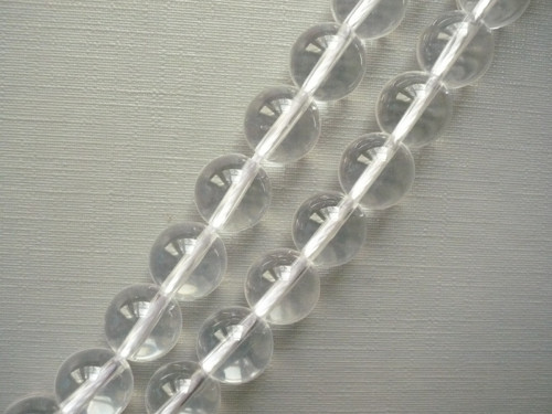 Vrtané kuličky 10 mm - křišťál, 1 ks