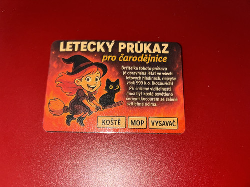 Letecký průkaz pro čarodějnice č.3