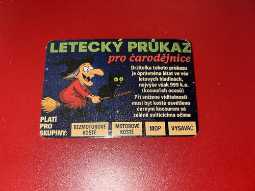 Letecký průkaz pro čarodějnice č.4