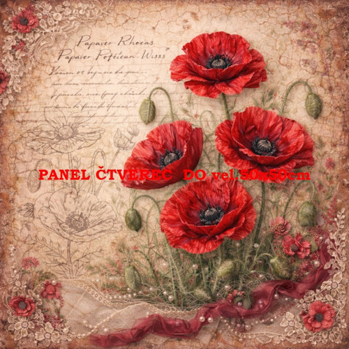 Bavlněný panel - varianty velikostí / 10 x 10cm