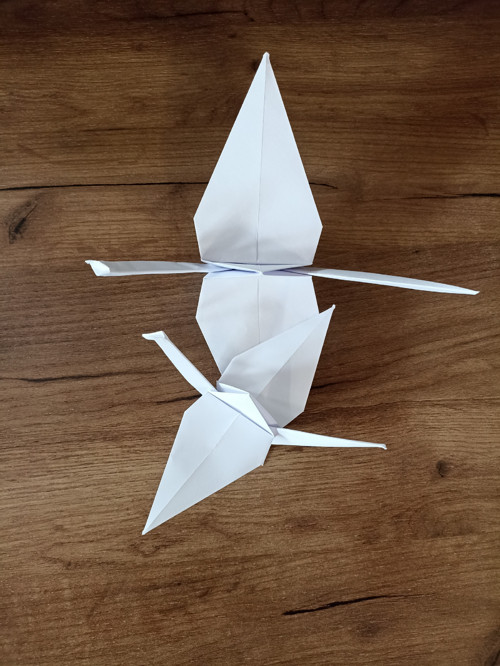 Origami jeřáb sada 7ks — foto 1
