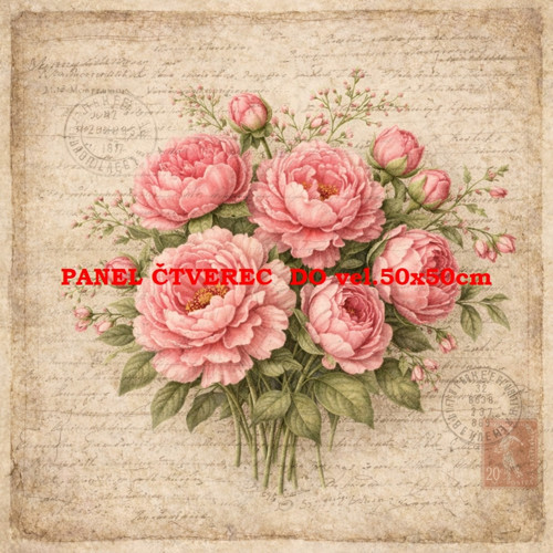 Bavlněný panel - varianty velikostí / 10 x 10cm