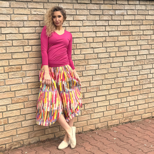 Kalhotová sukně maxi barevná