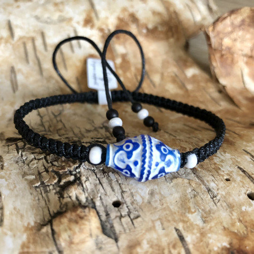 Boho Shamballa Náramek Do Tmavě Modra