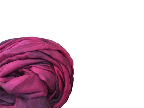"purple gradient" hedvábná šála, pléd 180x90