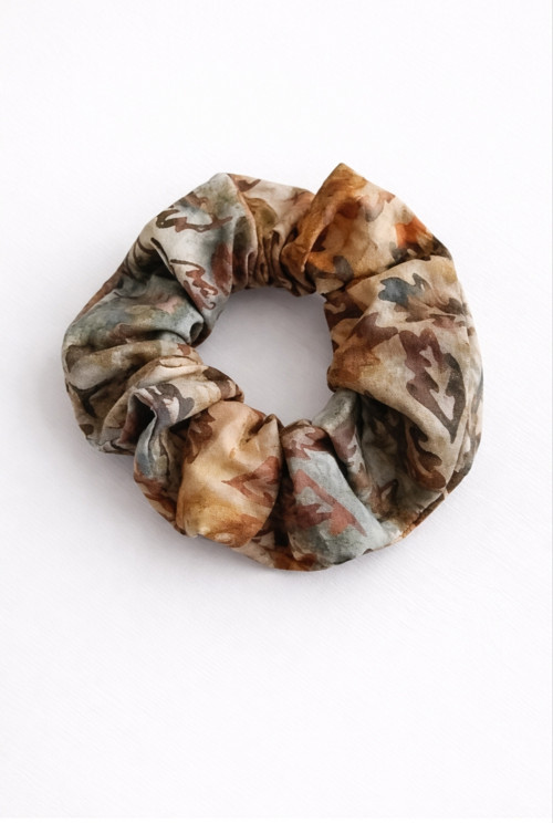 Látková gumička - Scrunchies Podzimní listí