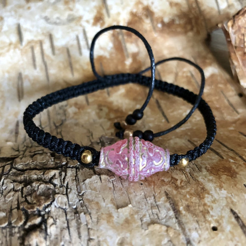 Boho Shamballa Náramek Růžovozlatý