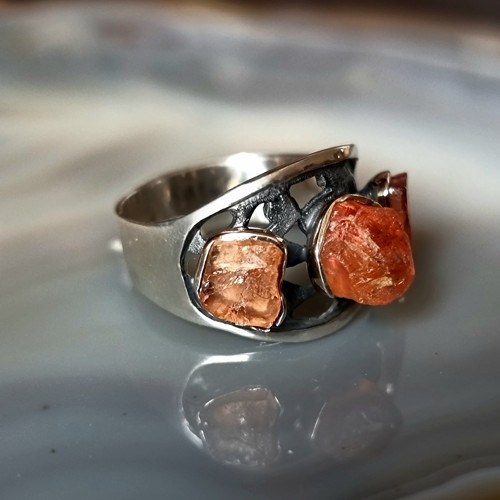 Prsten - žlutý topaz Imperiál, Ag 925/1000