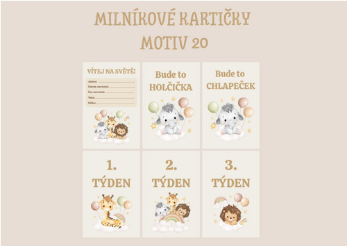 Milníkové kartičky - Motiv 20