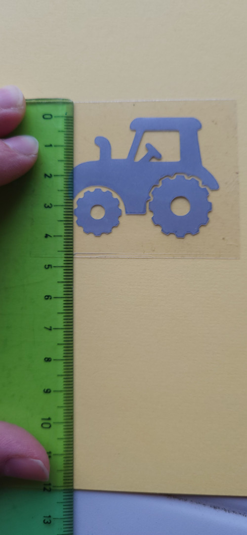 Traktor se zubatými koly - reflexní nažehlovačka