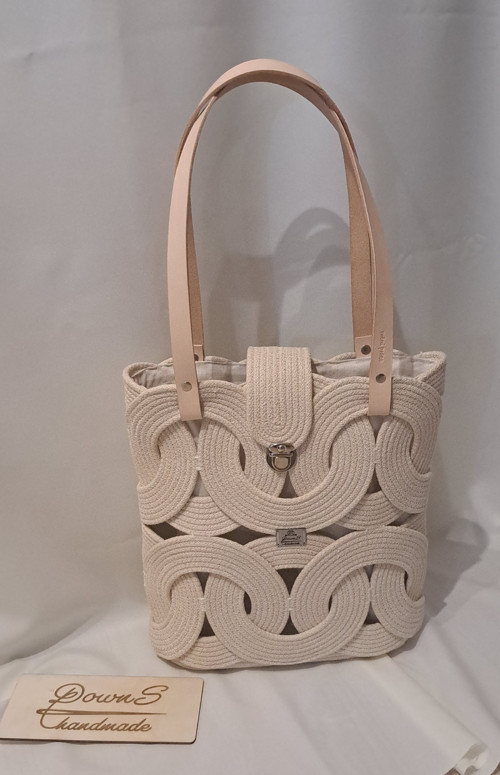 Handmade kabelka Sara- písková