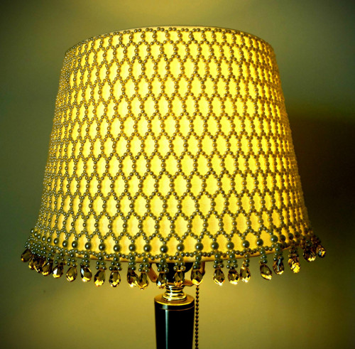 Perleťová síť pro stínítko lampy