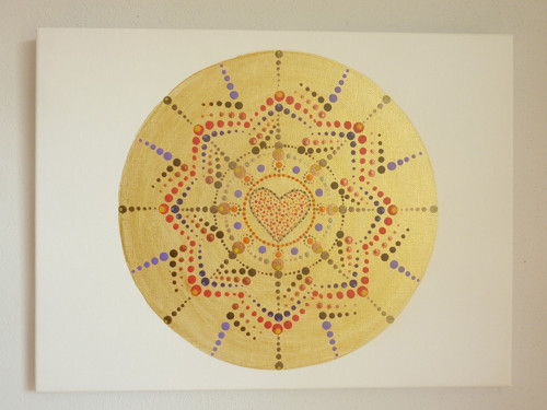 Obraz na plátně tečkovaná mandala