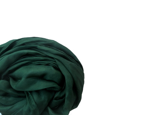 "deep green" hedvábná šála, pre MARTINA — foto 1