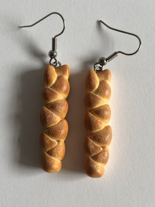 Ručně vyráběné náušnice Twisted Bread