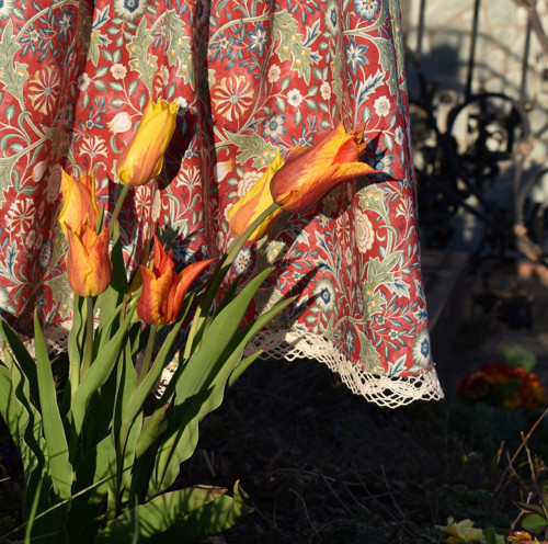 Sukně "Morris a tulipány"