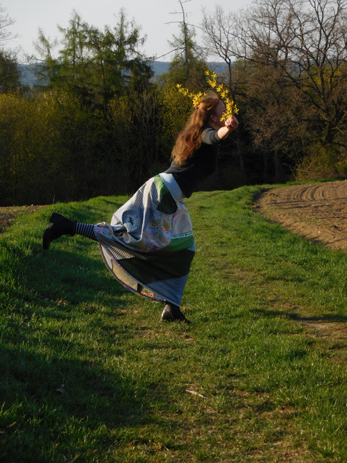 CARPE DIEM :-) lněná maxisukně