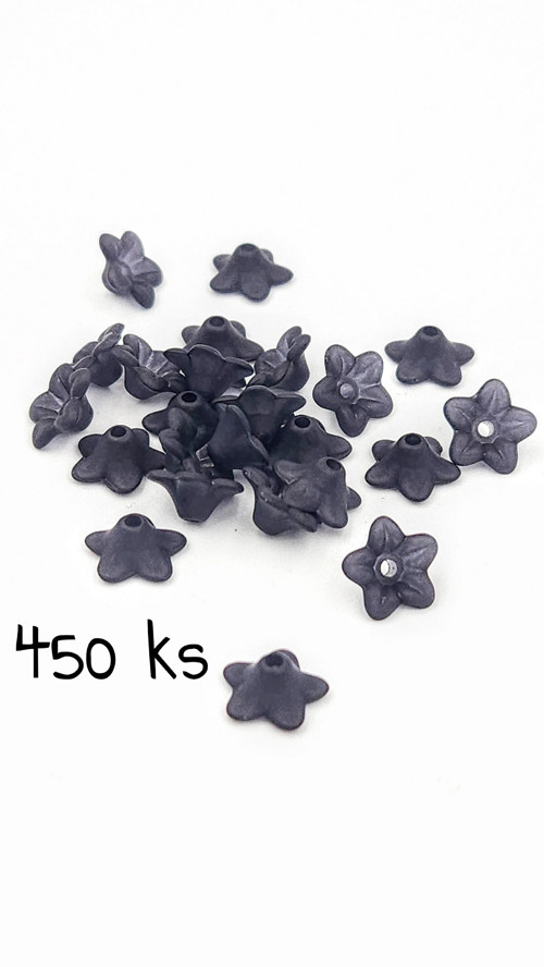 Kaplík plast, matně černý 10x4 mm, 450 ks