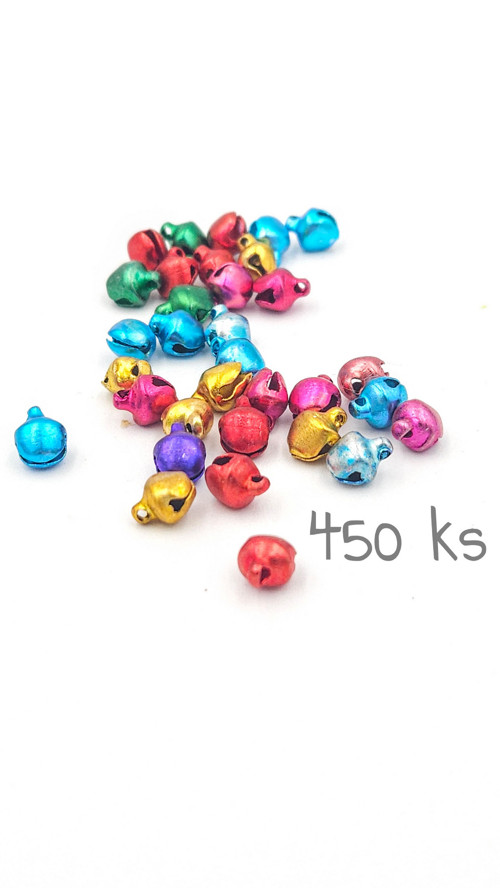 Přívěsek - rolnička, mix barev, cca 450 ks