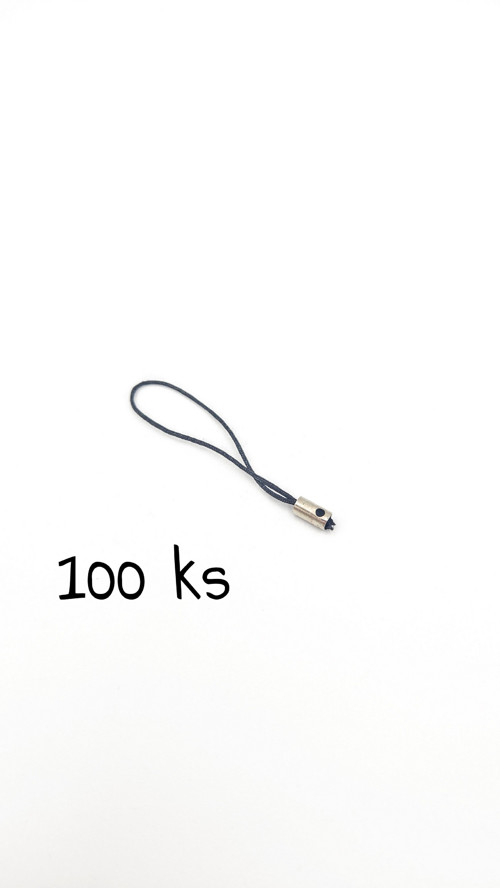 Poutko na přívěsek černé, 100 ks