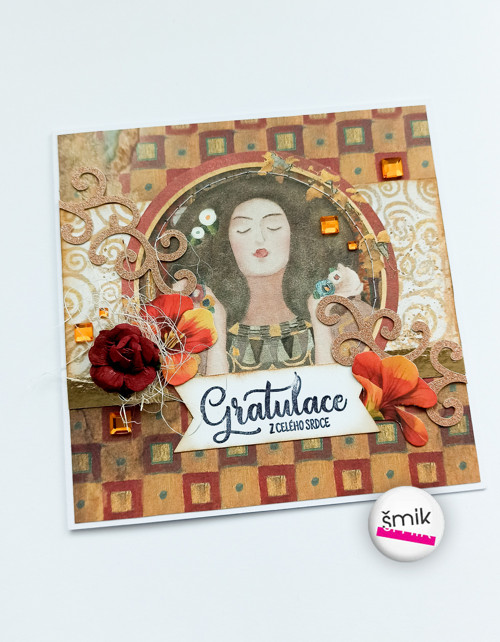 UNI Klimt přání Joy s krystaly "Klimt Collection"