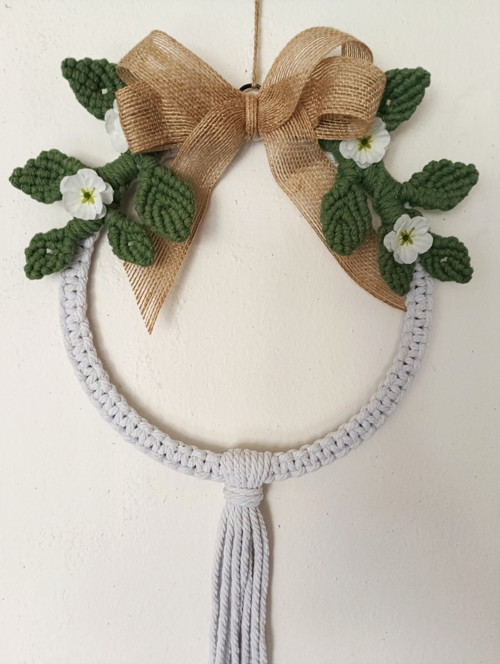 Boho věneček s větvičkou