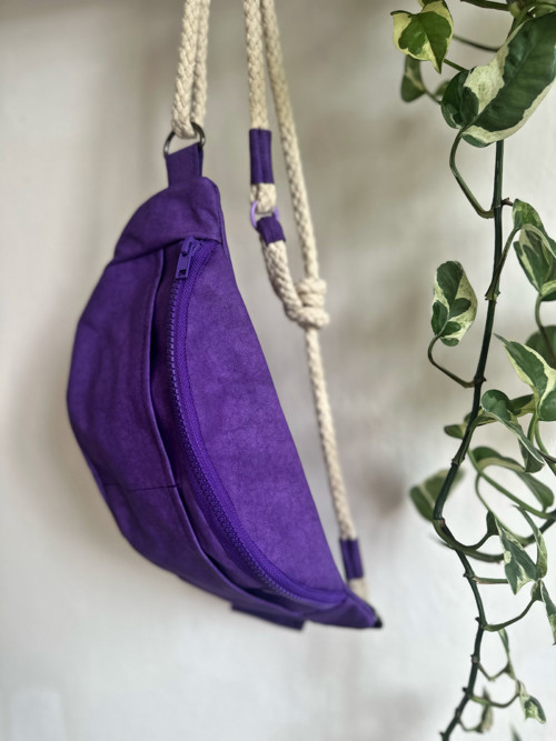 Papírová ledvinka s lanem // violet