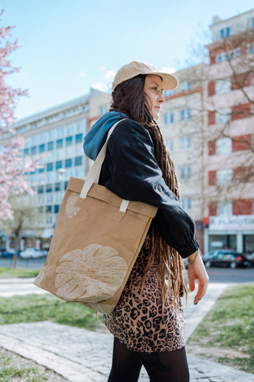Papírový shopper // monstera