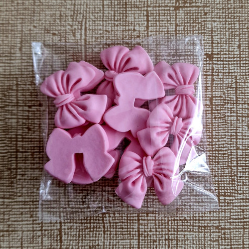 Sada 10 ks ozdobné MAŠLIČKY 23x18 mm (růžové)