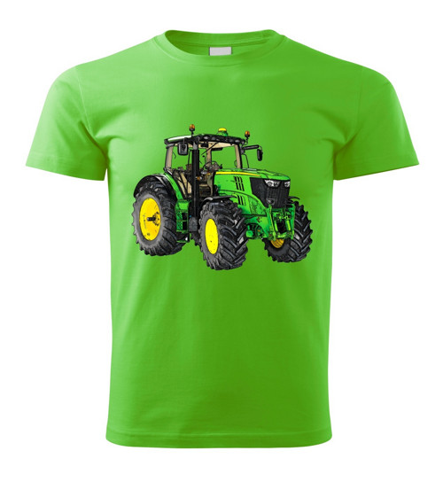 Dětské tričko s traktorem John Deere 6210R