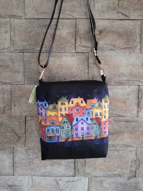 Crossbody taštička " domečky 2"
