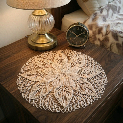 Háčkovaná retro dečka - průměr 23 cm — foto 1