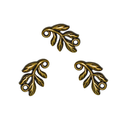 Konektor větvička starobronz 14mm, 2/10ks