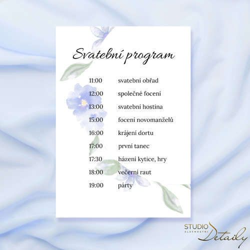 Svatební program - Modrá elegance — foto 1